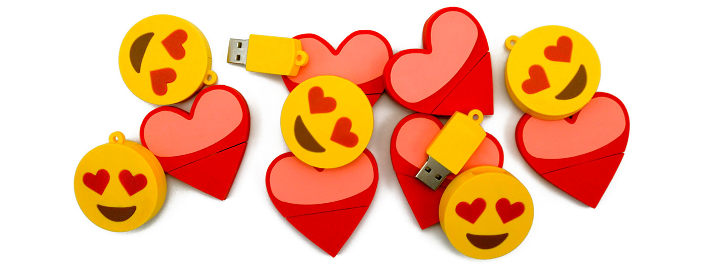 Emoji Heart Usb Drives