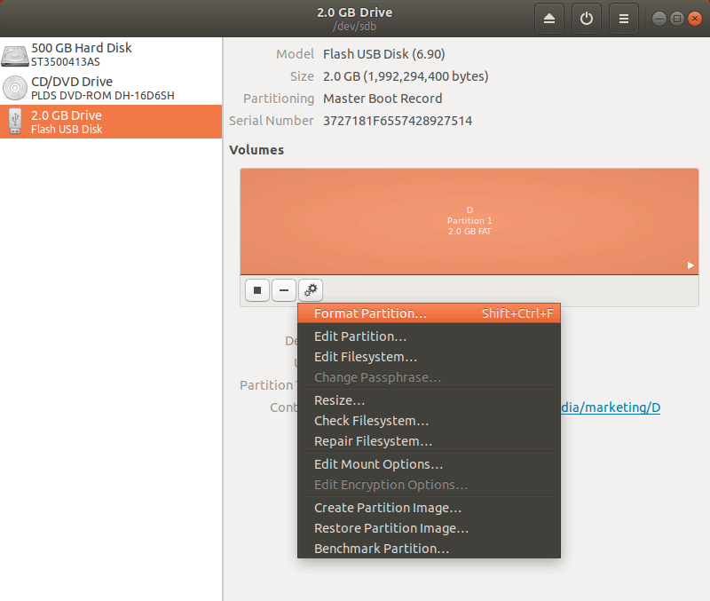 format hardrive with ubuntu mini iso