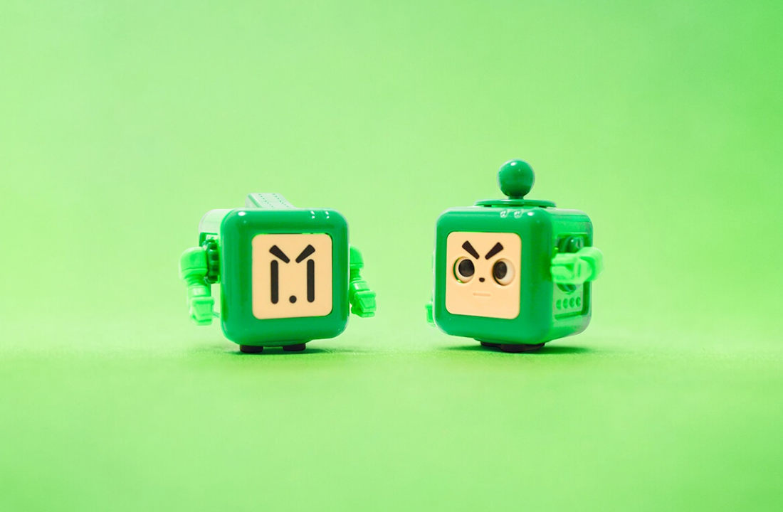 Character Fidget Cube Robot Green