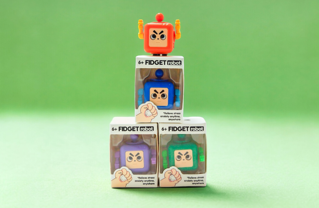 Toy Fidget Cube Robot Packaging